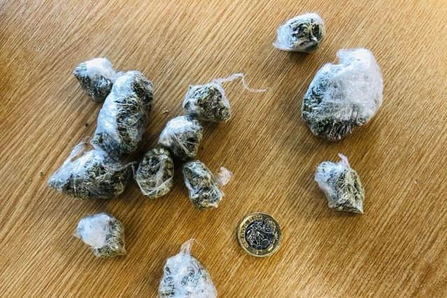 One person was arrested as police seized a quantity of cannabis in a Harborough village last night (Friday).