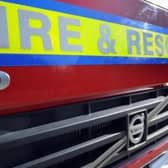 Firefighters raced to tackle the blaze after it started as the vehicle approached Tugby on the A47 as it headed east towards Uppingham.