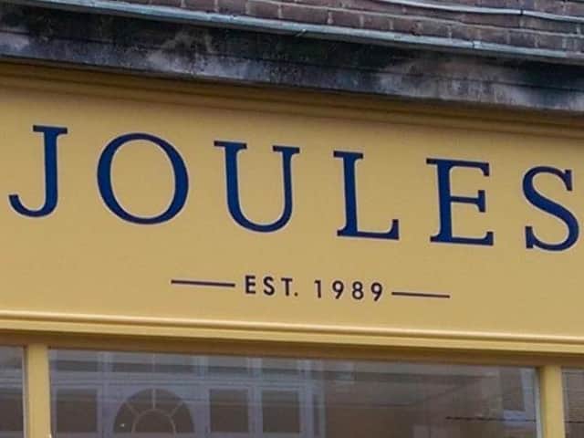 Harborough-based clothes company Joules says booming store sales have topped expectations as the country eases out of lockdown