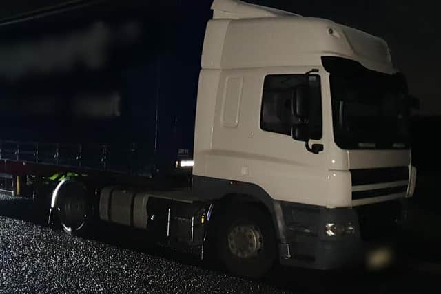 Armed officers and a police helicopter were scrambled after a sharp-eyed witness spotted a fully-loaded trailer being stolen from Lutterworth early today (Monday).