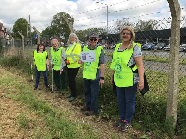 The sunflowers were planted by rotarians and supplied by LOROS as part of the charity’s campaign to highlight the need for compassion in and around Market Harborough.