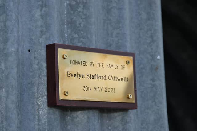 The Anderson shelter donated by the family of Evelyn Stafford (nee Attwell).
PICTURE: ANDREW CARPENTER