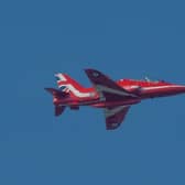 The Red Arrows will be flying over Market Harborough at about 3.20pm today (Friday). Photo by Peter Crowe.