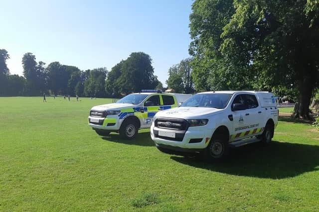 Patrols at Little Bowden Recreation Ground.