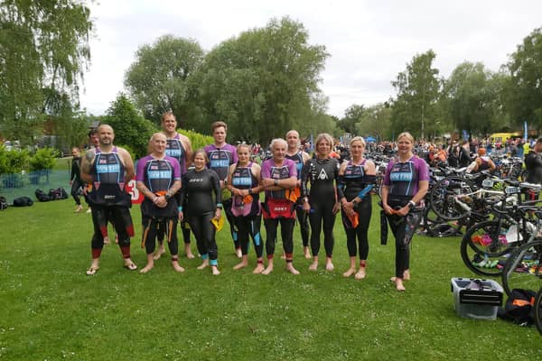 The Welland Valley Triathlon Club contingent who competed at Tallington Lakes