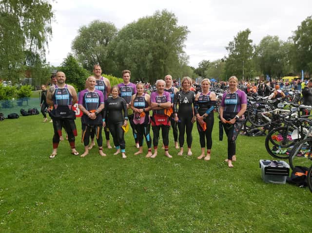 The Welland Valley Triathlon Club contingent who competed at Tallington Lakes