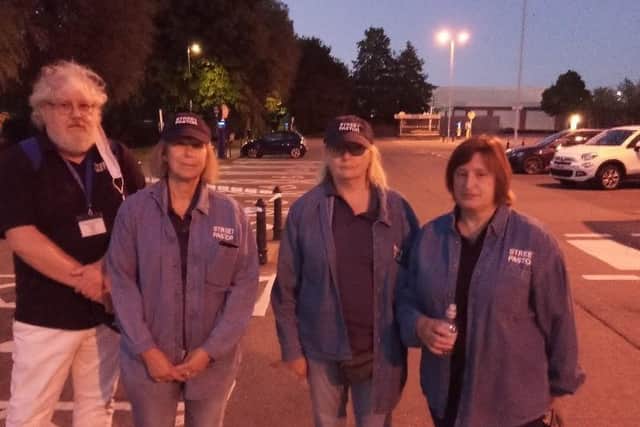The Harborough Street Pastors at the scene of tonight's incident. Keiran Silcott's mum Claire is pictured on the right.