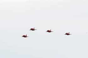 Red Arrows fly over Market Harborough on June 4
PICTURE: ANDREW CARPENTER