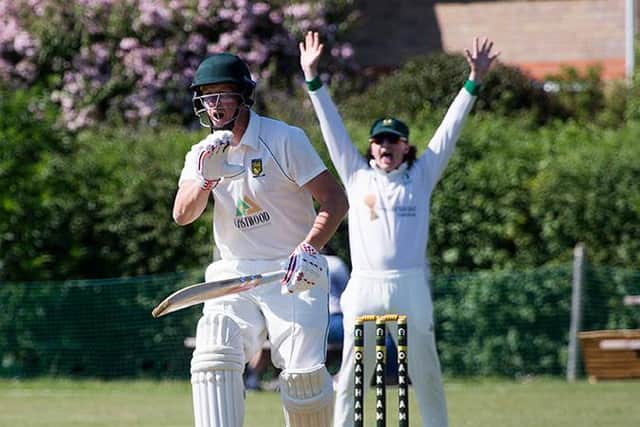 Action from Kibworth’s six-wicket win at Oakham in the Leicestershire & Rutland League Premier Division last weekend. Picture courtesy of Andrew Cooper (www.andrewcooperphotographer.co.uk)