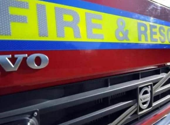 The fire started at the home in Station Road on the A47 in Thurnby, on the northern edge of the district, just before 4pm.