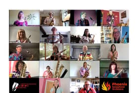 Market Harborough’s Phoenix Saxophone Orchestra and the Aberdeenshire Saxophone Orchestra have united to produce a cross-border recording and video for International Make Music Day yesterday (Monday).