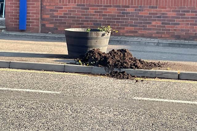 Two young men have told police that they wrecked floral displays and left a trail of criminal damage in Market Harborough town centre on Tuesday night.