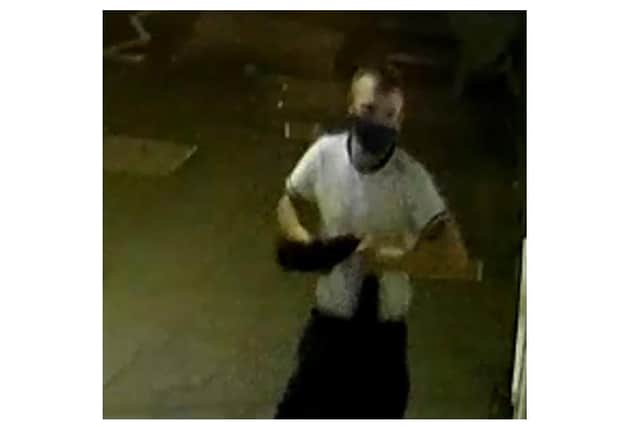 Police want to speak to this man after a late-night spree of criminal damage in Desborough.
