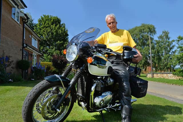 Rod Martin will set off on a 1,500 mile sponsored motorbike ride to Scotland and back, taking in the ‘Scottish Coastal 500’ on the way.
PICTURE: ANDREW CARPENTER
