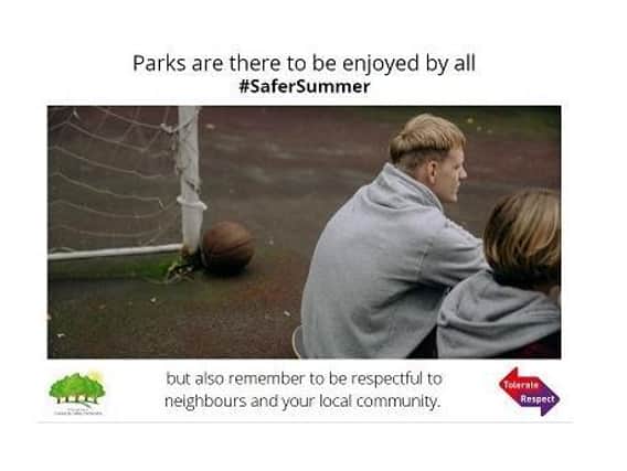 A poster from the Safer Summer campaign
