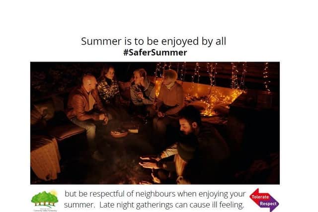 A poster from the Safer Summer campaign