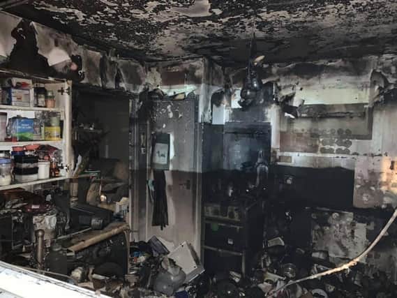 The kitchen was destroyed. Credit: Desborough Fire Station