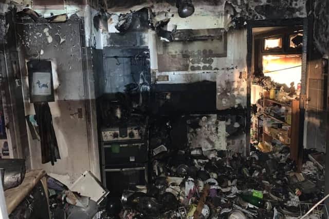 The kitchen was destroyed. Credit: Desborough Fire Station
