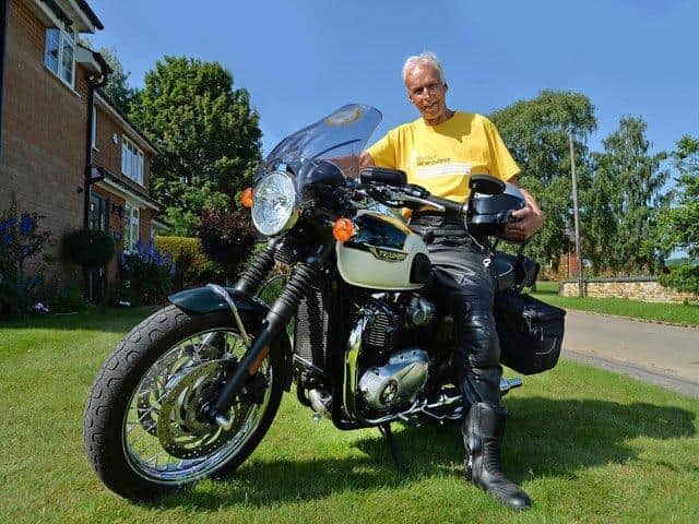 Rod Martin has raised almost £3,000 for two top charities after doing a 1,500-mile sponsored motorbike ride.