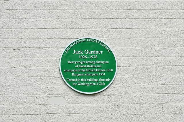 The Green Plaque to Jack Gardner.
