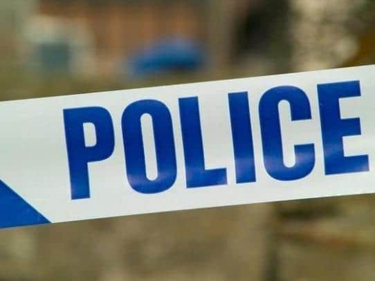 A motorcyclist was injured after they collided with a car near Market Harborough yesterday (Sunday).