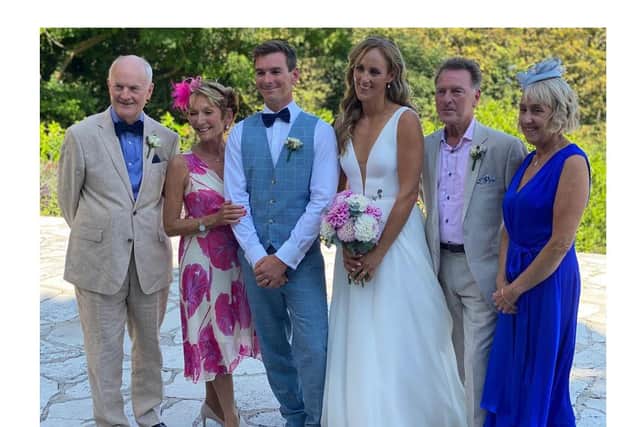 Market Harborough’s superstar sailor Dylan Fletcher has topped off the whirlwind month of his life by getting married to Charlotte Dobson – just 23 days after striking gold at the Tokyo Olympics.