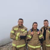 On-call firefighters Mel Barker and Ian Jarvis and full-time firefighter Stuart Tomlin have raised over £1,500 after their fantastic feat of strength and endurance.