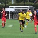 Nat Ansu was among the goals again as Harborough Town claimed two more big wins this week. Picture by Andrew Carpenter