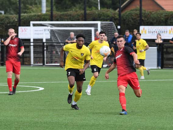 Nat Ansu was among the goals again as Harborough Town claimed two more big wins this week. Picture by Andrew Carpenter