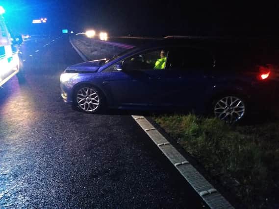 A driver involved in a late-night two-vehicle crash on the M1 in Leicestershire was more than four times the drink-drive limit.