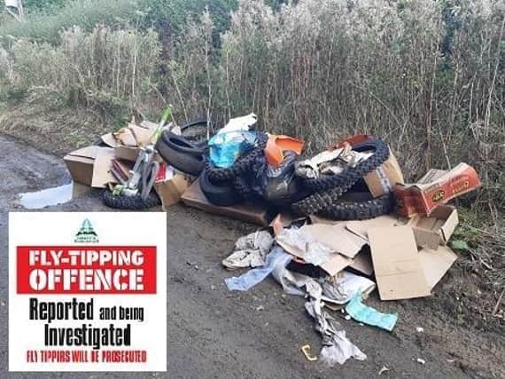 The rubbish near Medbourne. Photo: Harborough District Council via Twitter (@HarboroughDC)