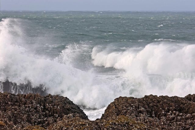 There were stormy scenes along the North Coast yesterday, with high winds causing choppy scenes.