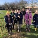 The winter chill did not stop these pupils work their green-fingered power.