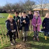 The winter chill did not stop these pupils work their green-fingered power.