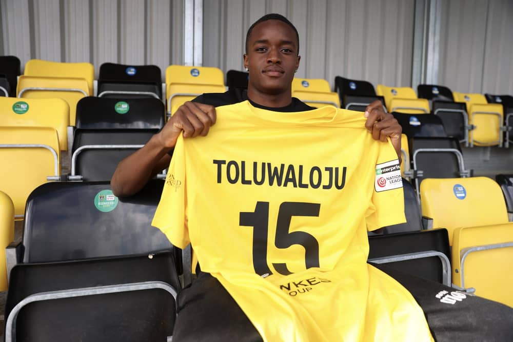 Josh Toluwaloju is Harborough Town's latest signing, on loan from Coventry City. (Photo credit: Rob O'Brien)
