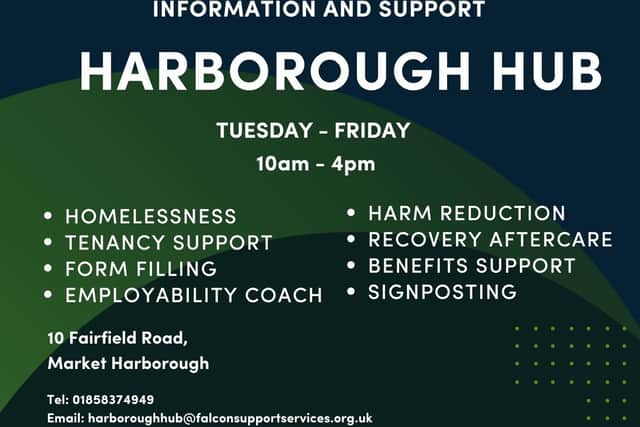 The Harborough Hub is a National Lottery community funded project and a collaboration between Falcon Support Services and Beacon Care.