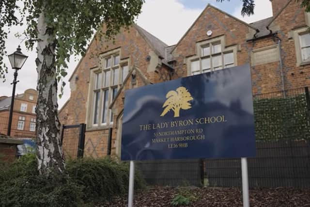 Outside of the school. Picture: The Lady Byron School