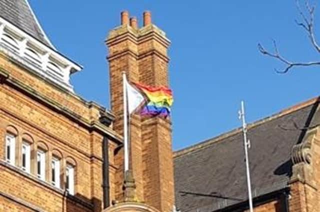 The Progress flag will fly above council offices until February 6.