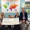 The money has been donated to the school in Fleckney