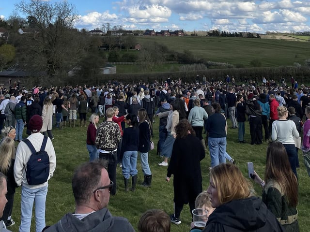 The event was blessed with blue skies and an appearance from the sun.