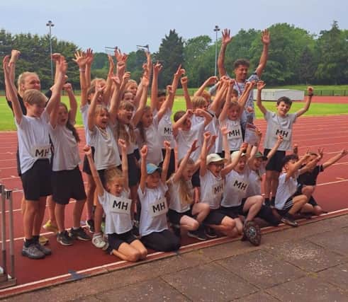 Pupils celebrate their wins