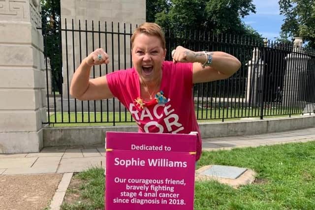 Supporters had a special message made up for Sophie.