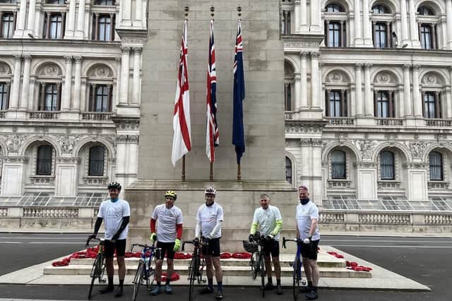 Starting the ride at the Cenotaph