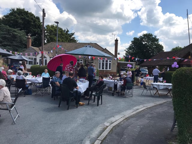 Residents in Park Drive enjoy their own street party