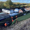 Work to stabilise part of the embankment on the Midland Main Line at Braybrooke is progressing well with engineers confident passenger services will be able to use the line on Thursday (November 9).
