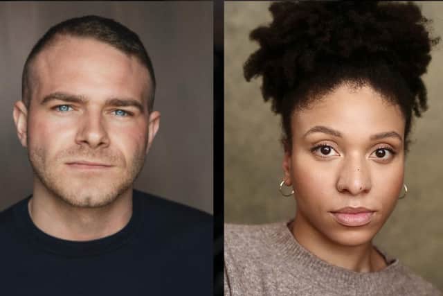 Joe Layton and Hannah Sinclair Robinson perform in Lost Atoms