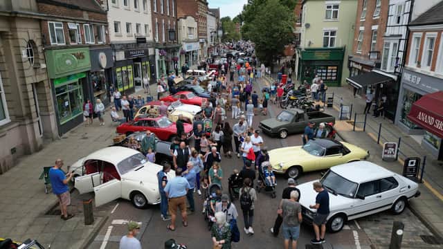Market Harborough Classic Car show.