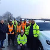 Cllr Phil King with Bob Lee, volunteers and FCC Environment