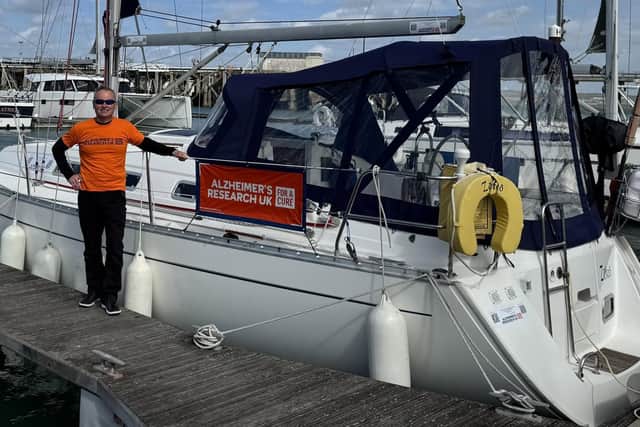 Paul on his boat. Picture: Paul Smith