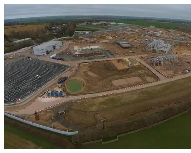 Work started on the facility at the end of October last year. The new prison, in Welland Avenue, will provide more than 1,700 category B prison places. (Photo: Clive Mason)